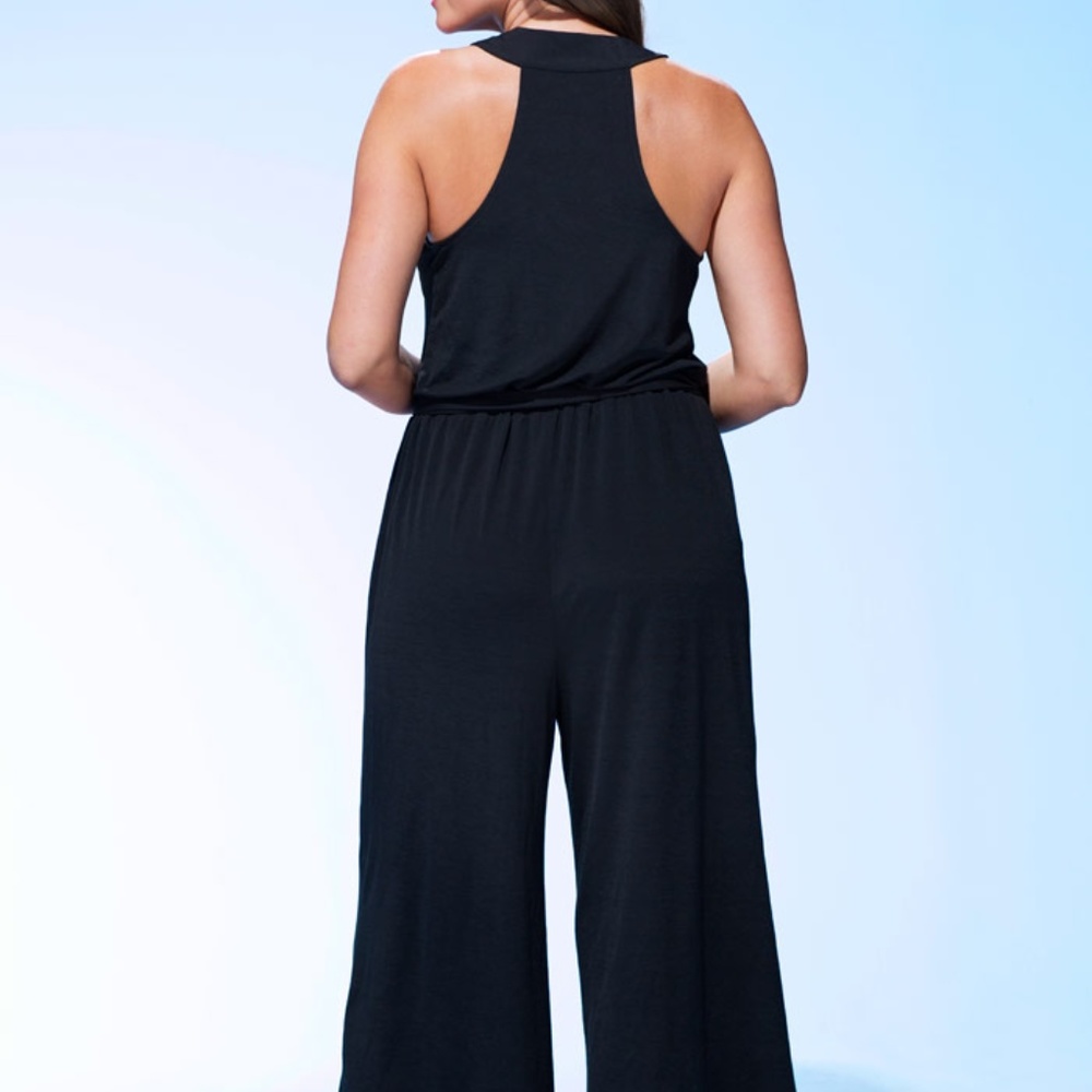 SWIMSUITS FOR ALL AVA JUMPSUIT COVERUP BLACK NEW - Picture 2 of 5